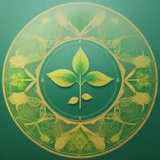 Design a logo that represents the sustainable prosperity achieved through stable diffusion