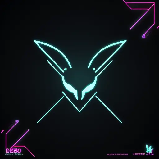 Logo de playboy cyberpunk estilizado. estilo minimalista. detalles psicodelicos existenciales