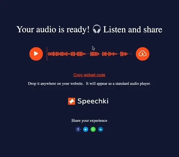 download audio file