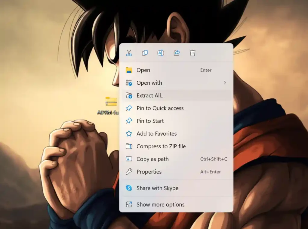 Unzip the Downloaded File