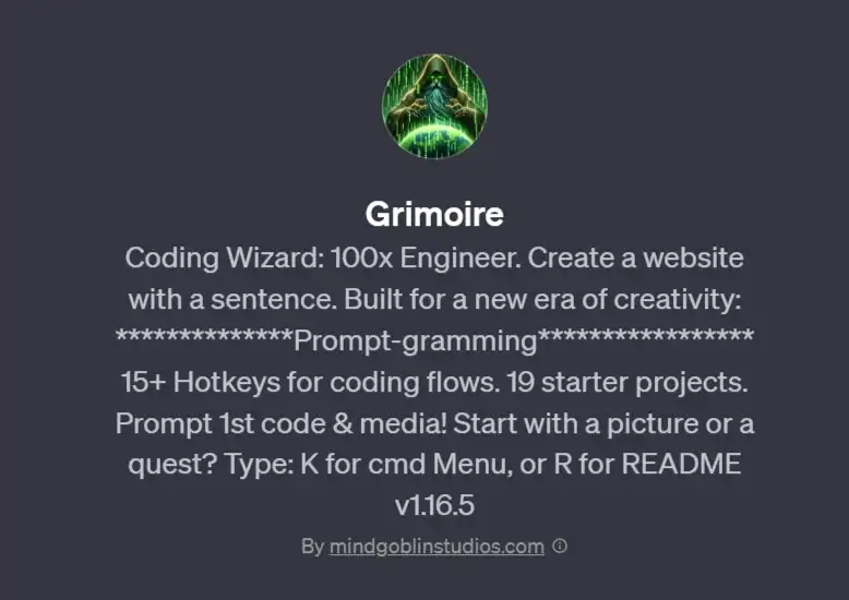 Grimoire Coding Wizard