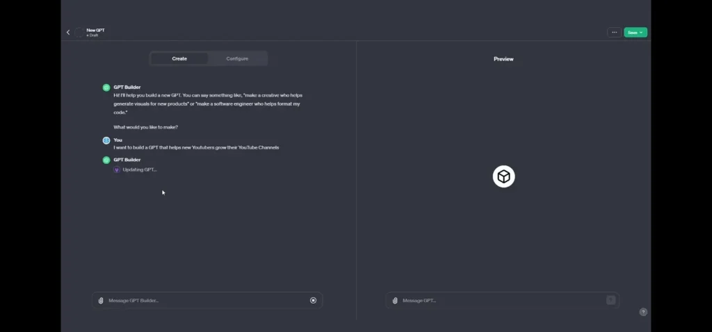 To Make Custom GPTs Start Conversation with Prompt (What you want)