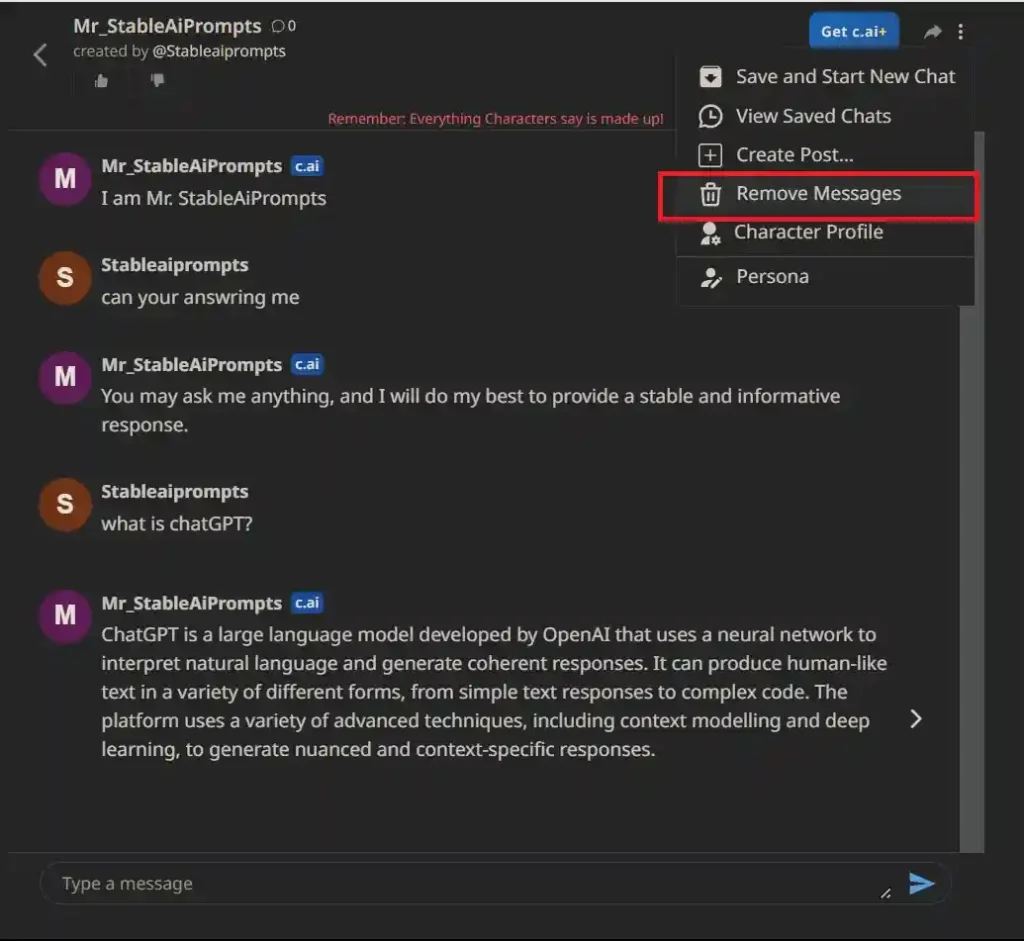 Remove Messages